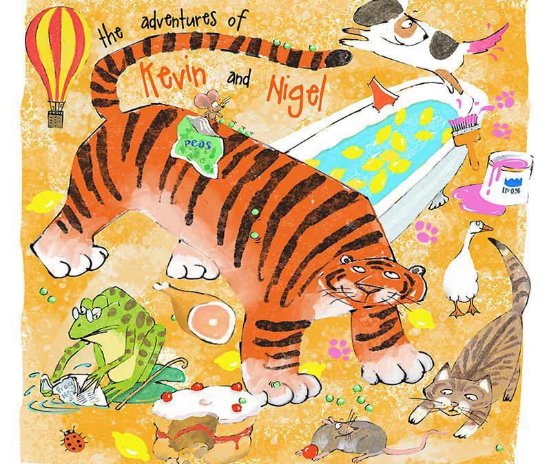 Tiger and a Mouse Illustration
